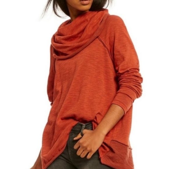 Free People Tops - Free People Beach Two Body Cowl, Orange, Small